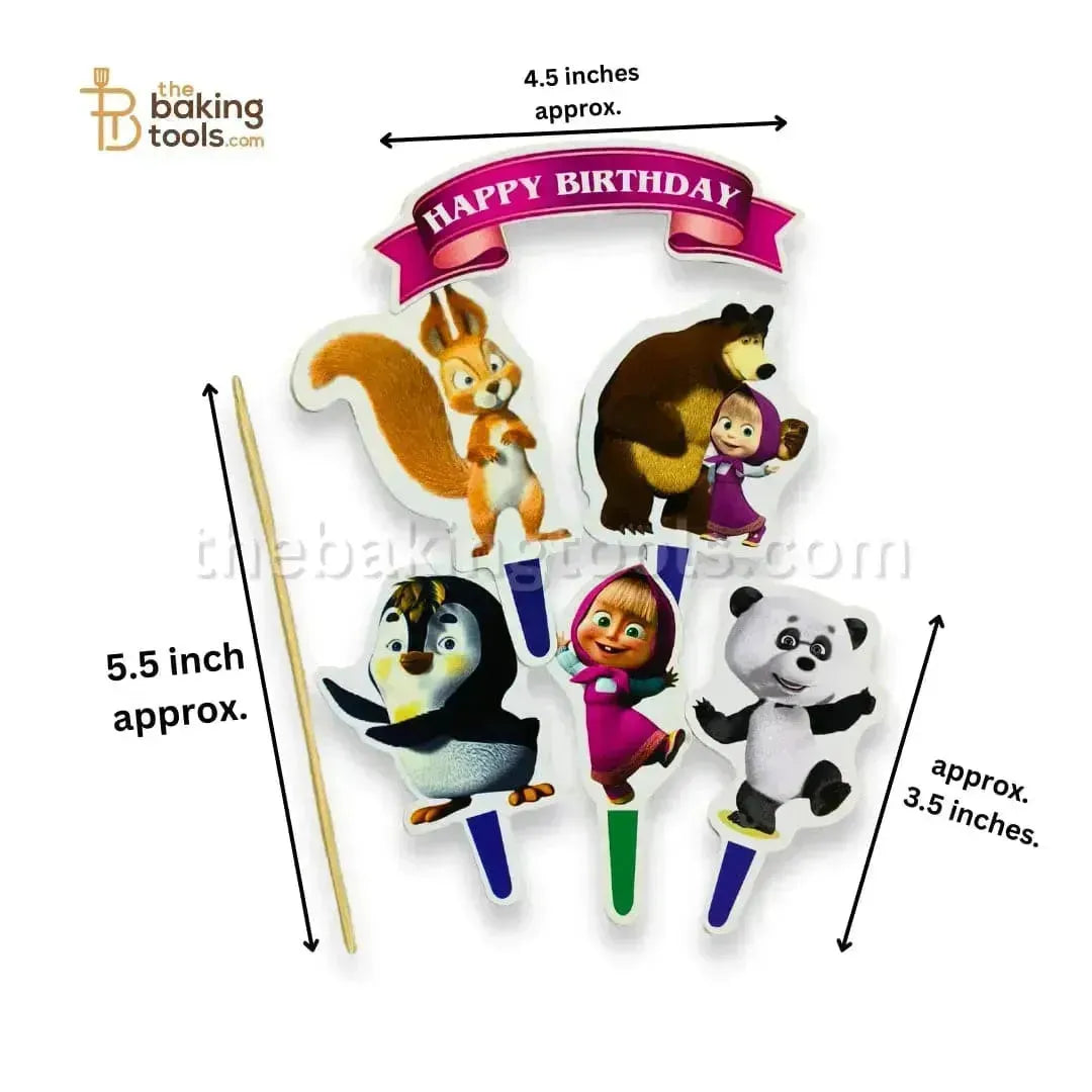 Masha and Bear Paper Cake Topper - thebakingtools.com